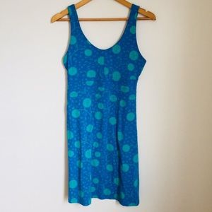 Blue Floral Sleeveless Dress